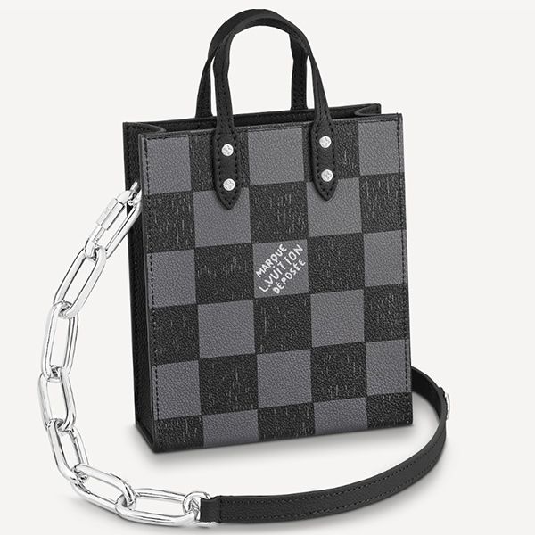 ヴィトン バッグ 偽物 サック プラ XS ダミエ メンズ ハンド バック ブラック N60479