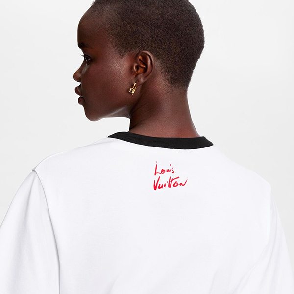 ルイヴィトン Tシャツ パロディ SUN SONG T-SHIRT ホワイト 1A98TB