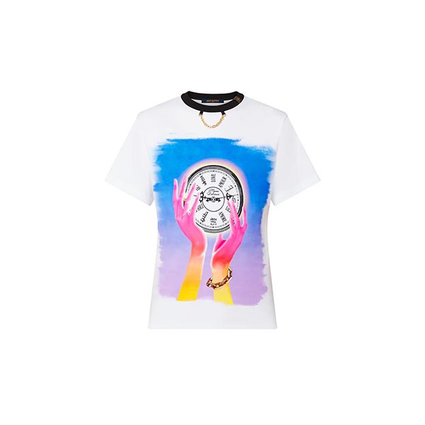 個性的な ルイヴィトン Tシャツ パロディ HEURES D’ABSENCE T-SHIRT 1A98TI