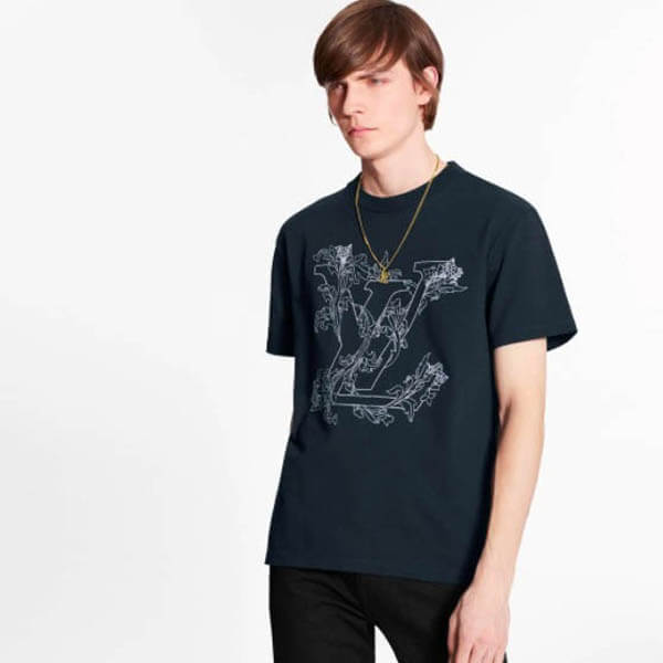 ルイヴィトン Tシャツ コピー★ ★エンブロイダリーLVフラワー 1A89VY