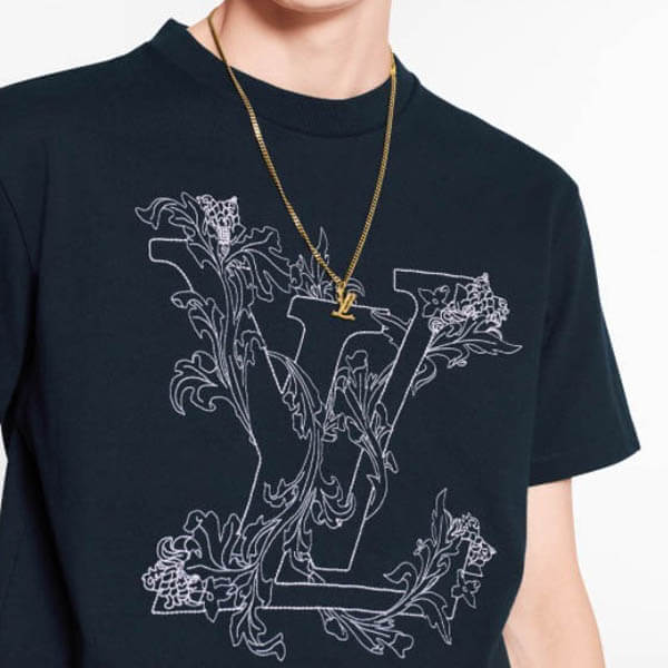 ルイヴィトン Tシャツ コピー★ ★エンブロイダリーLVフラワー 1A89VY