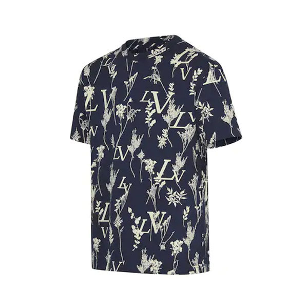  ☆ルイヴィトン スーパーコピー Tシャツ LVリーフ Tシャツ ディスチャージ プリント 半袖 1A7X2Z