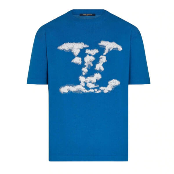 21FW ルイヴィトン Tシャツ コピー クラウドジャカードTシャツ 半袖 1A8A7X