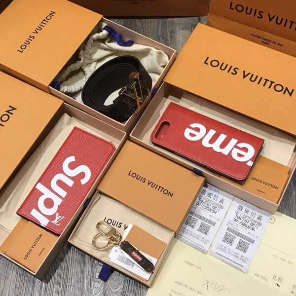 ルイヴィトン LV アパレル MP016 シュプリームスーパーコピー コラボ モノグラム ベルト メンズ