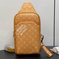 ルイヴィトン コピー ショルダーバッグ モノグラムキャンバス 手描き風デザイン ジッパー付き LOUIS VUITTON