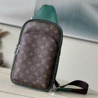 LOUISVUITTON スーパーコピー ボディバッグ モノグラム キャンバス×グリーン レザーアクセント ルイヴィトン