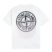 STONE ISLAND 偽物 Tシャツ 白 ボディ 大きなロゴ インパクト デザイン コットン カジュアル コーデ ストーンアイランド