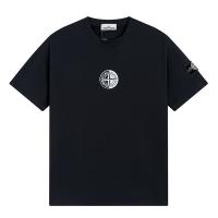ストーンアイランド 偽物 Tシャツ ネイビーカラー ロゴ シンプル デザイン STONE ISLAND