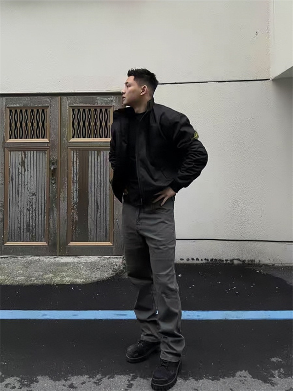 無骨シルエット 防風仕様 STONE ISLAND ストーンアイランド コピー アクティブ ジャケット ブラック