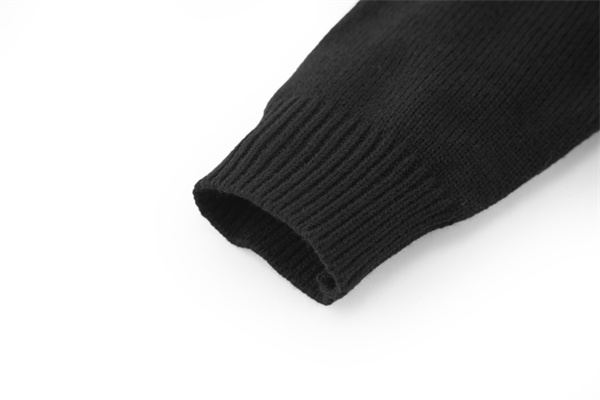 洗練印象 きれい編み クルーネック ニット ブラック STONE ISLAND ストーンアイランド コピー