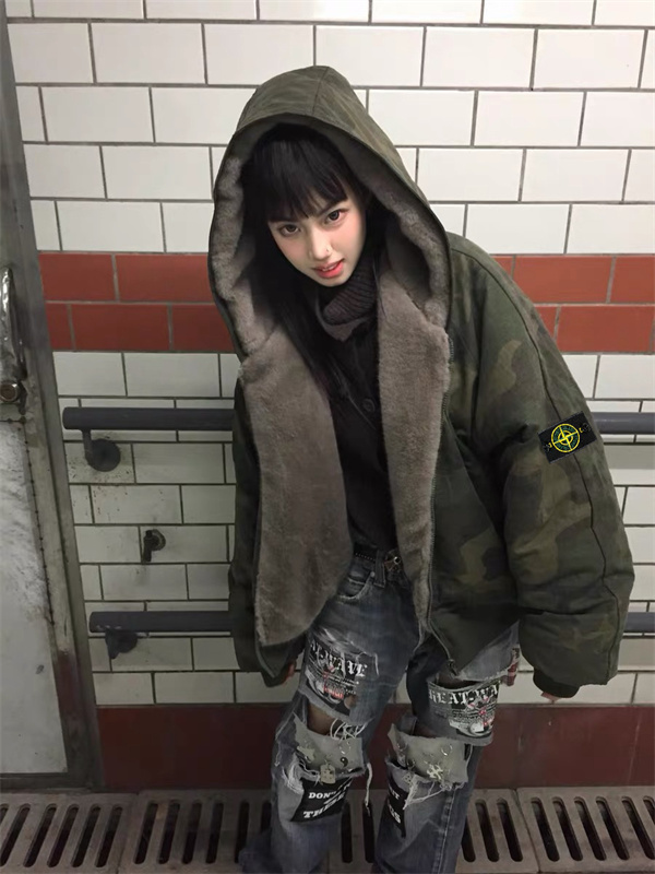 保温性抜群 冬仕様 防寒対策 カモフラージュ ジャケット STONE ISLAND ストーンアイランド コピー