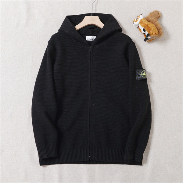 上質編み 立体質感 ジップアップ ニット パーカー  STONE ISLAND ストーンアイランド コピー