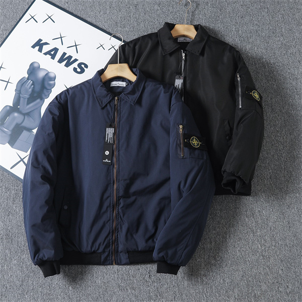 ストーンアイランド コピー STONE ISLAND 洗練 クラシック襟 中綿入り 都会派 ブルゾン