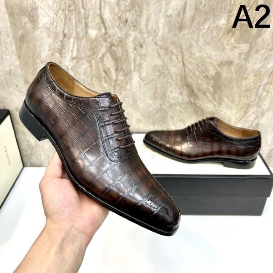  グッチ コピー ビジネスシューズ GUCCIこだわりのディテールが光る一足
