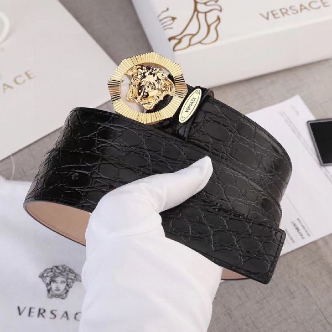 VERSACE モダンな スタイリッシュな ヴェルサーチェ コピー ベルト