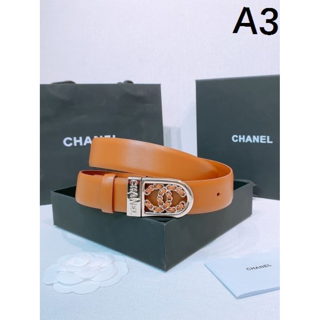 優美なラインが美しい シャネル スーパーコピー ベルト CHANEL