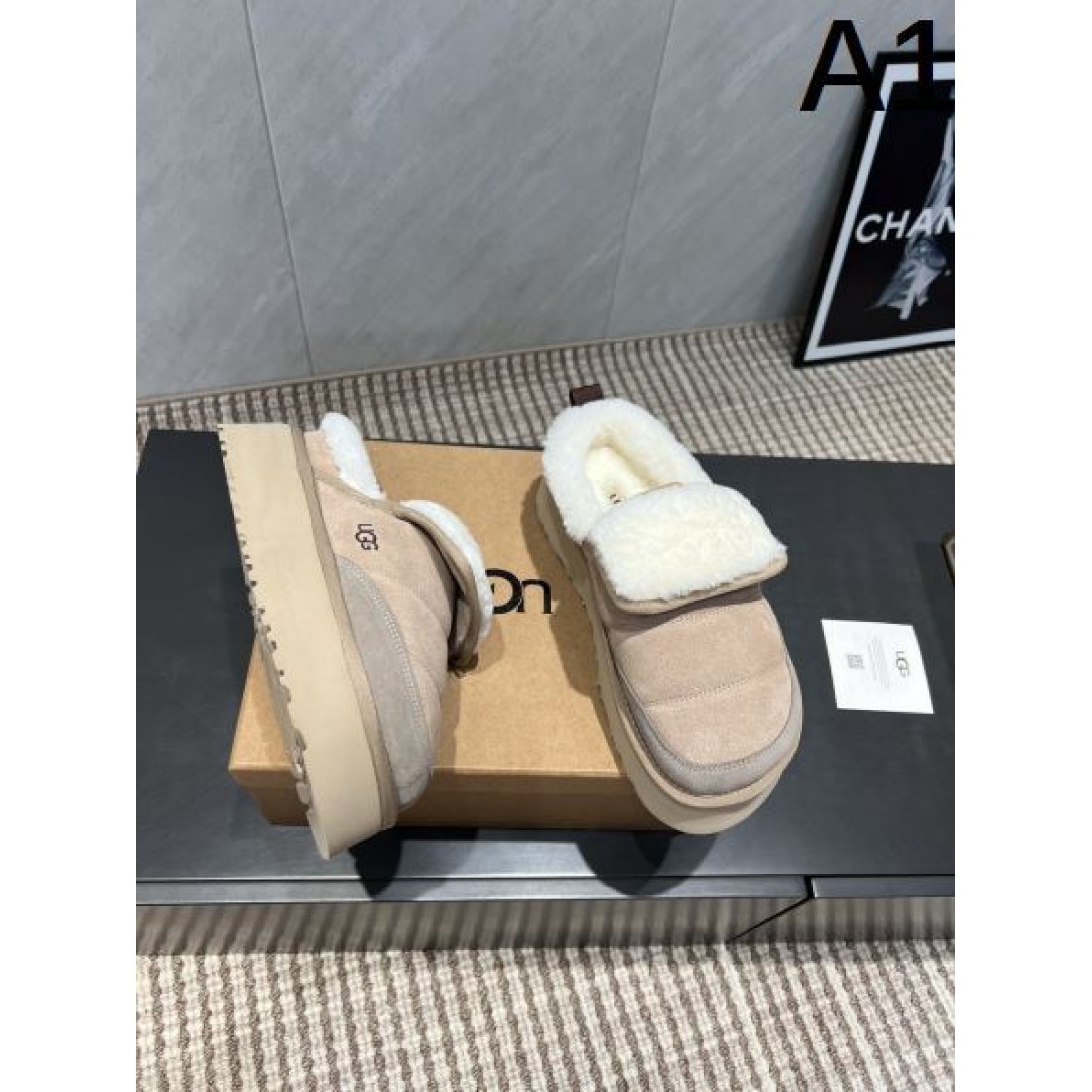 あたたかい 実用的 シンプル アグ UGG コピー ファースリッパ ナチュラル 無駄のない 軽快