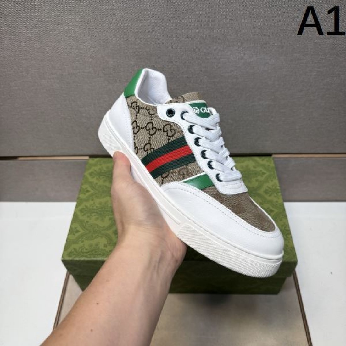 レッドグリーン ウェブ アイコニック グッチ GUCCI コピー カジュアルシューズ