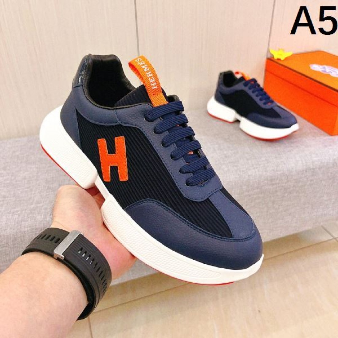 正統派 高品質 HERMES エルメス コピー スニーカー 落ち着き 大人向け