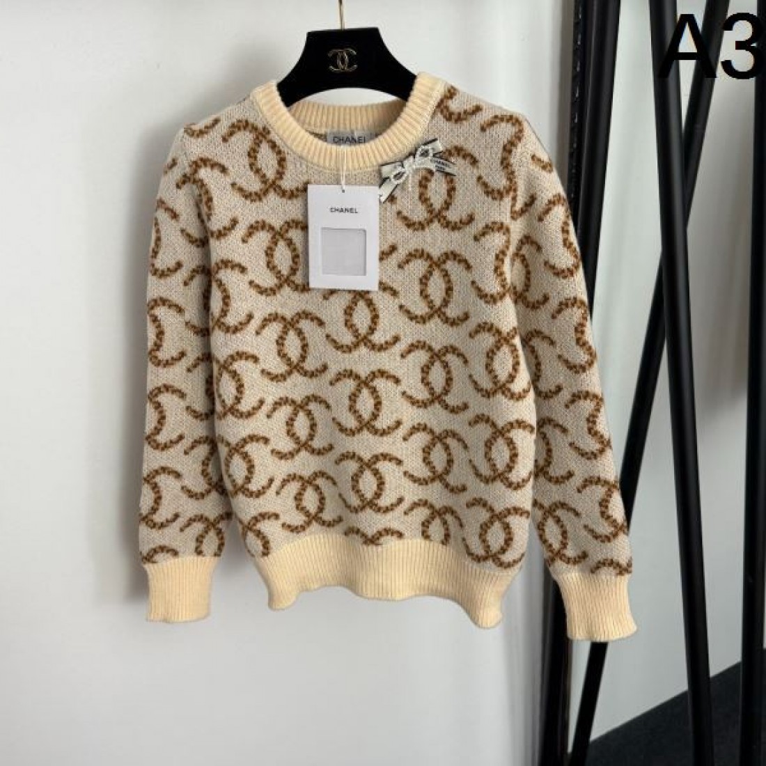 シンプル 高級感 CHANEL シャネル コピー 長袖ニット 軽やか素材 着心地良好