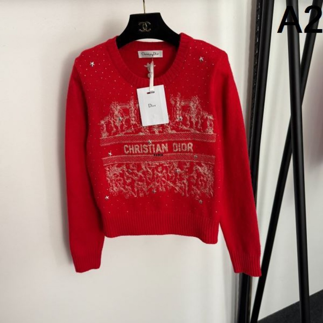 シンプル 上品 DIOR ディオール 長袖ニット 柔らか生地 着回し便利