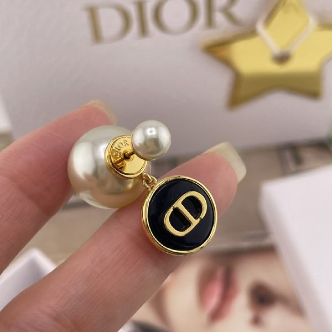 都会的 モダン DIOR ディオール コピー イヤリング 上質素材 状態良好