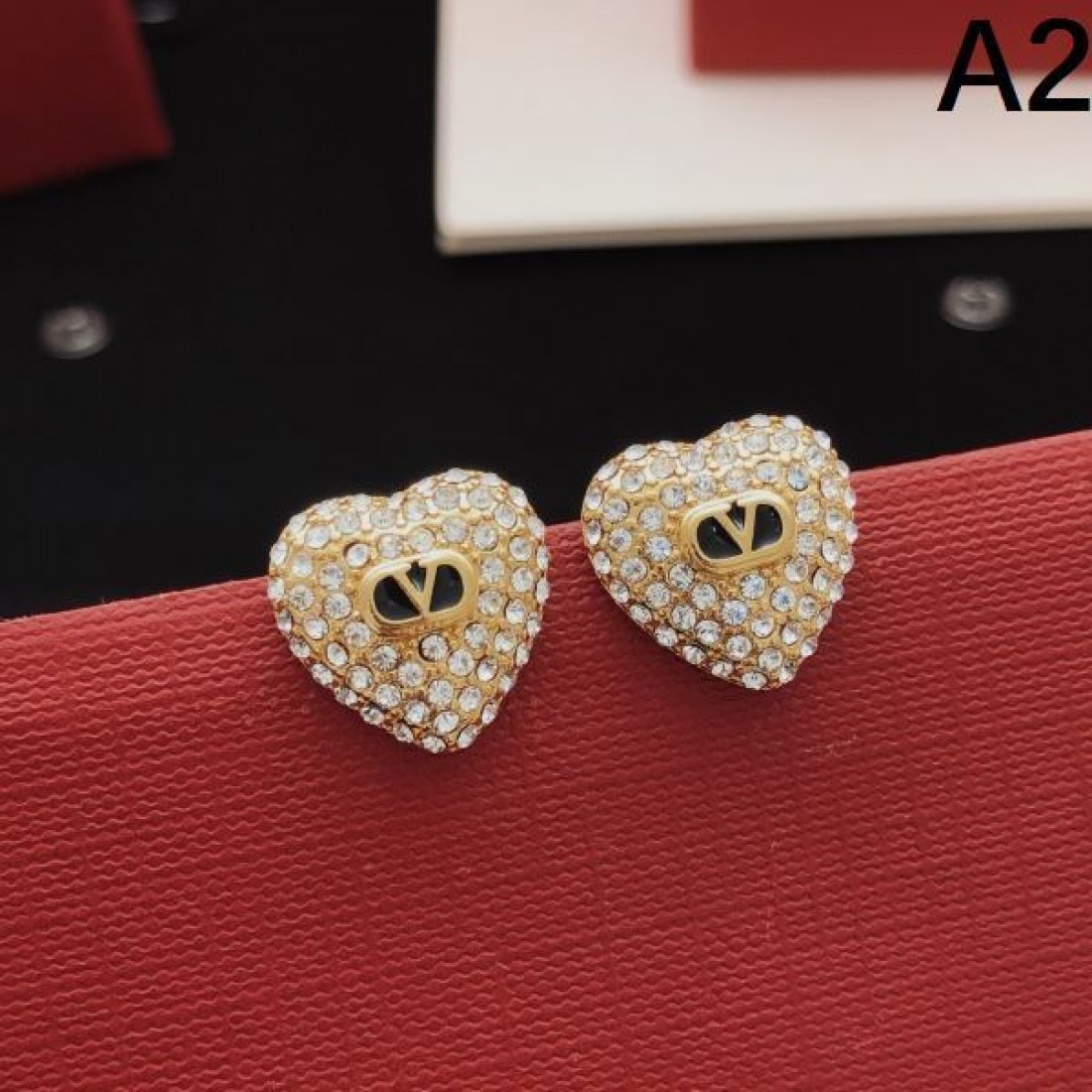 高見え フォーマル対応 VALENTINO ヴァレンティノ スーパーコピー イヤリング 中古良品 