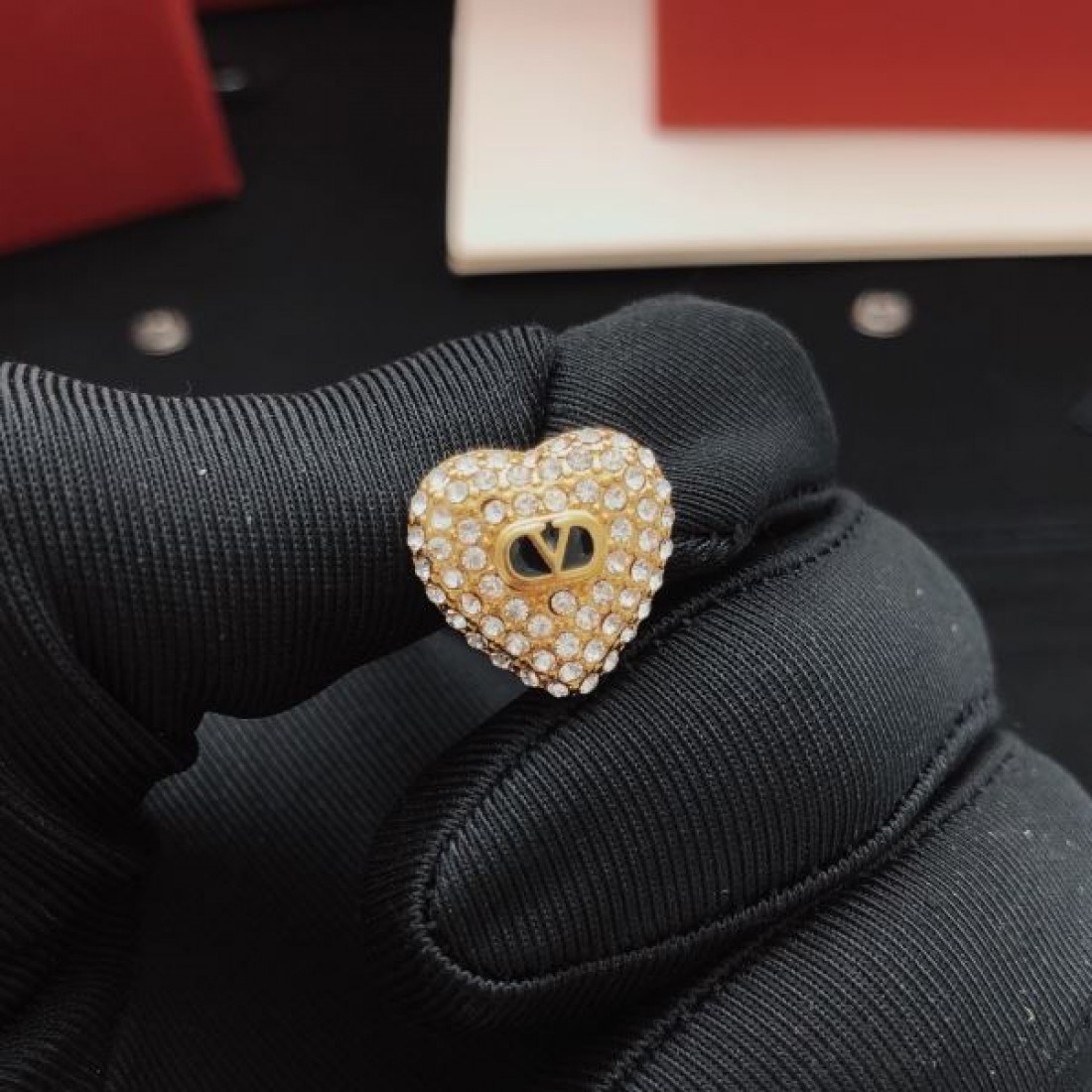 高見え フォーマル対応 VALENTINO ヴァレンティノ スーパーコピー イヤリング 中古良品 