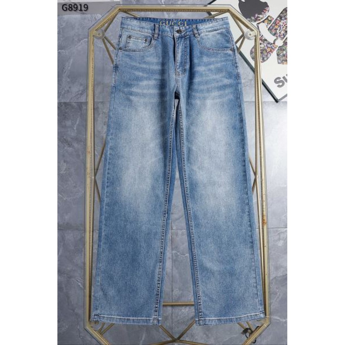 クラシック 大人っぽい 上質 GUCCI グッチ コピー ジーンズ 高見え 定番