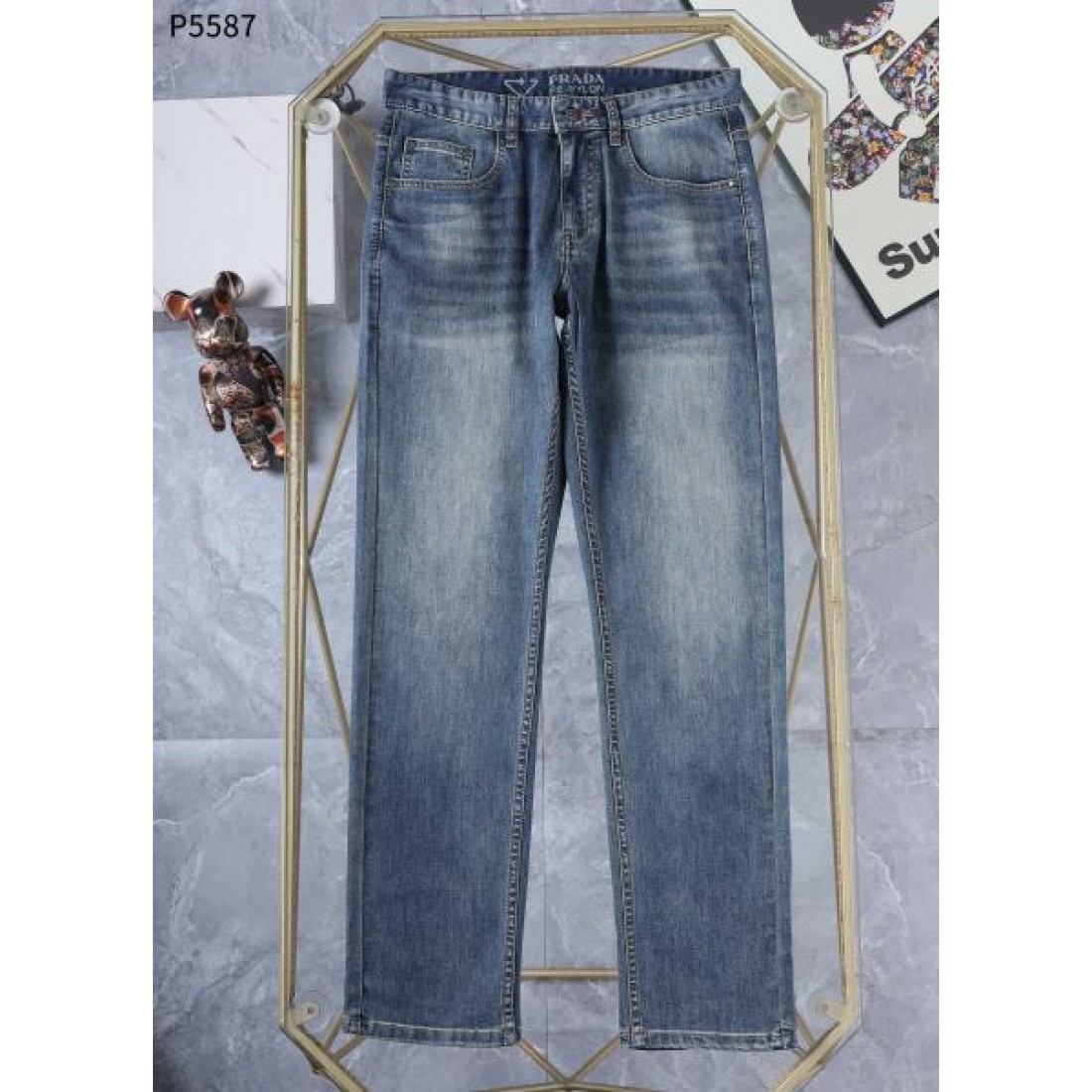 ミニマル 上質 モダン PRADA プラダ コピー ジーンズ 万能 高見え 人気