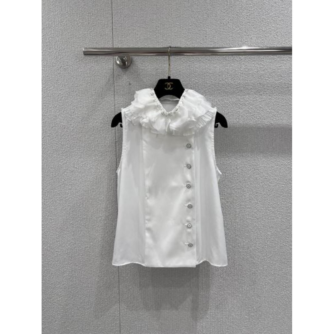 シンプル 洗練 CHANEL シャネル コピー ノースリーブトップス 上品 フェミニン