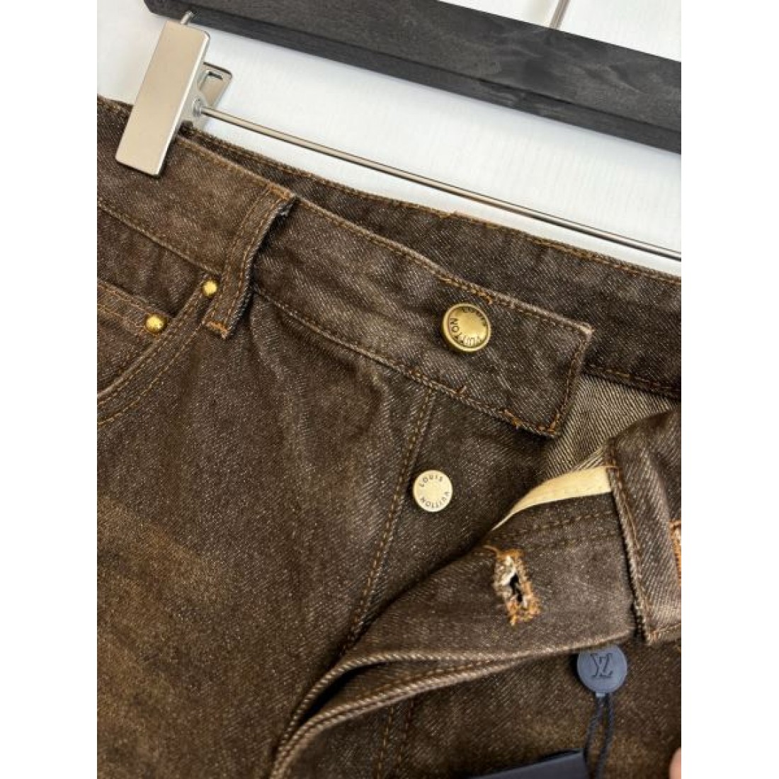 ヴィンテージ風 高品質 ルイヴィトン LOUIS VUITTON コピー デニムパンツ 耐久素材