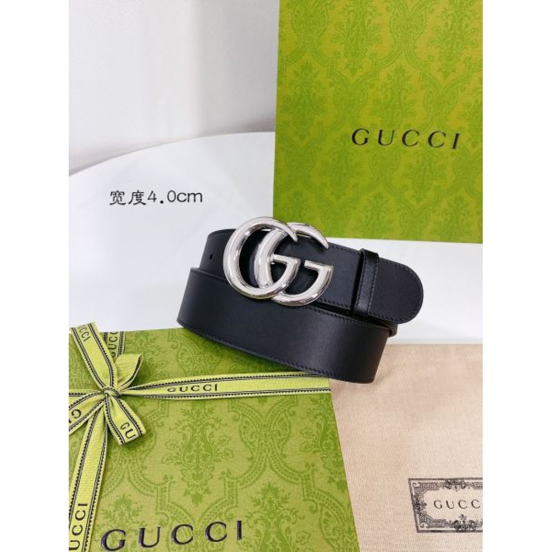 エンボスディテール Gucci グッチ コピー ベルト ブラック型押しレザー ダブルGメタルバックル マット質感 落ち着いた雰囲気6